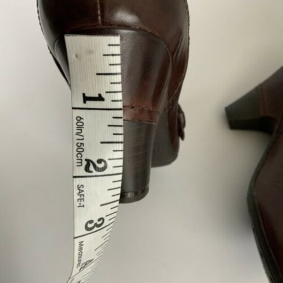 Pikolinos Pumps Size 38 US 7 Brown Leather Mary Jane Square-toe Block Heel - Picture 8 of 11